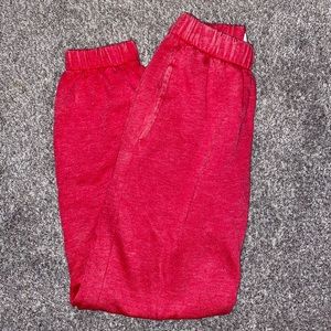 Red Cuffed Sweatpants